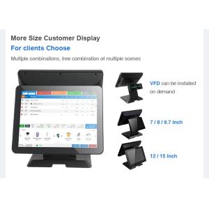 15 Inch Capacitive Touch Screen POS PC System 1024x768 With Customer Display
