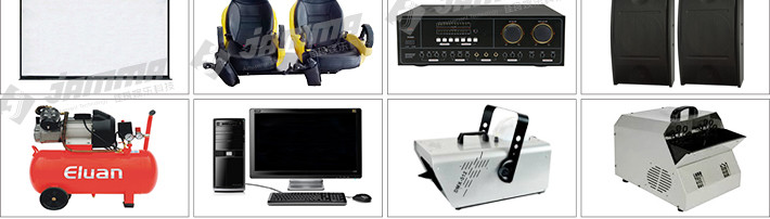 Optional Seats 5D Movie Theater Luxury Motion Chairs Flat Screen Dual Core Computer
