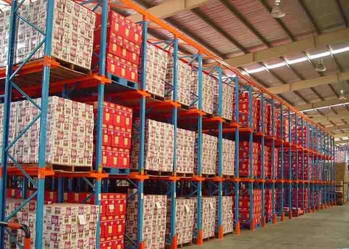Cold Rolled Steel Drive In Drive Through Racking System For Industrial Warehouse