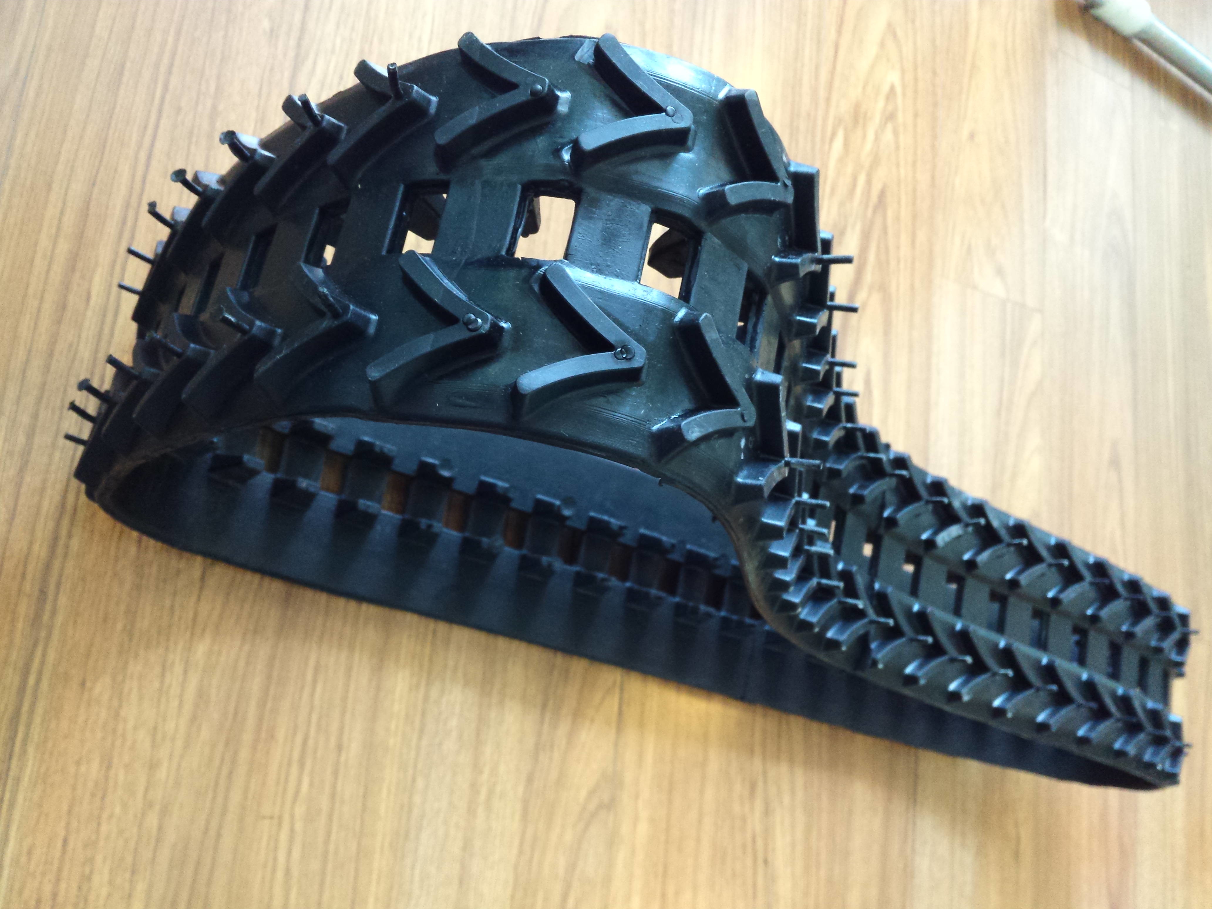 47 Links Robot Small Rubber Track Jointless 123mm Width
