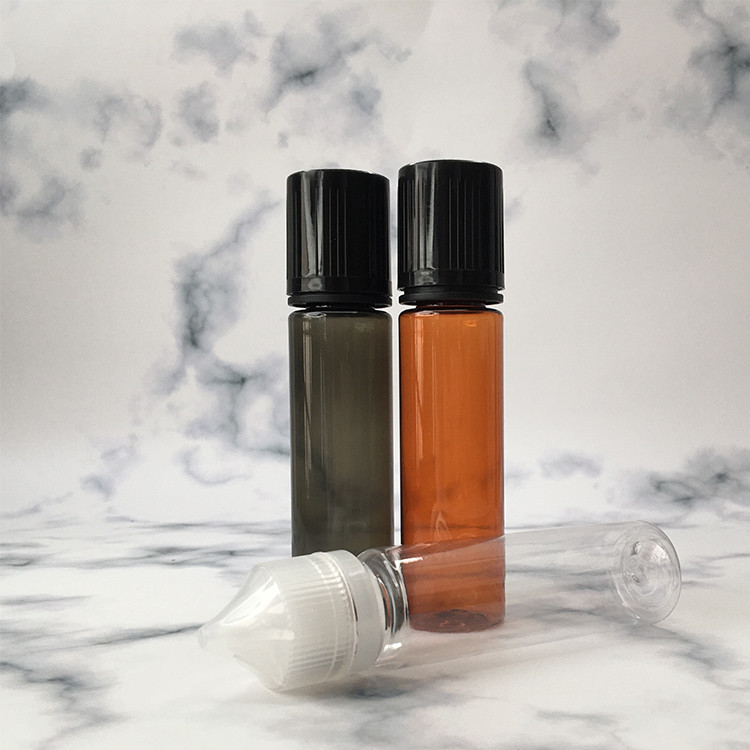 Customized Transparent PET Screw Cap E Liquid Bottle / Liquid Dropper Bottle In Various Capacities