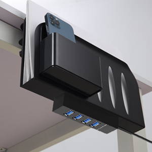 Laptop Stand Tablet iPad books Holder Under Desk Storage Clamp-On Side Desk Organizer with Magnetic Pen Holder
