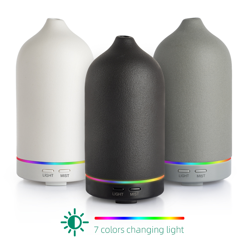 Homefish Ceramic Ultrasonic Aroma Diffuser With Led Light Essential Oil Perfume Diffuse Geurverspreider Diffuseur de per
