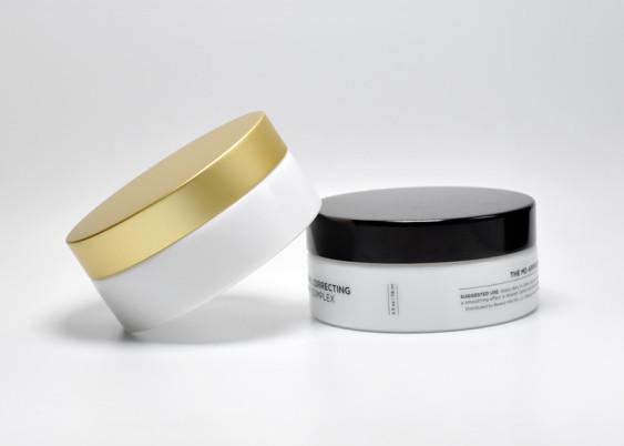 Sustainable 4OZ 120ml opal white glass cosmetic jars, low profile glass jars for