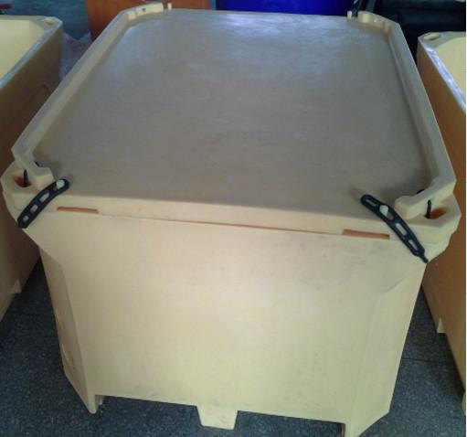 Rotomolded 450Liter Blue Insulated Fish Container Seafood Processing Insulated