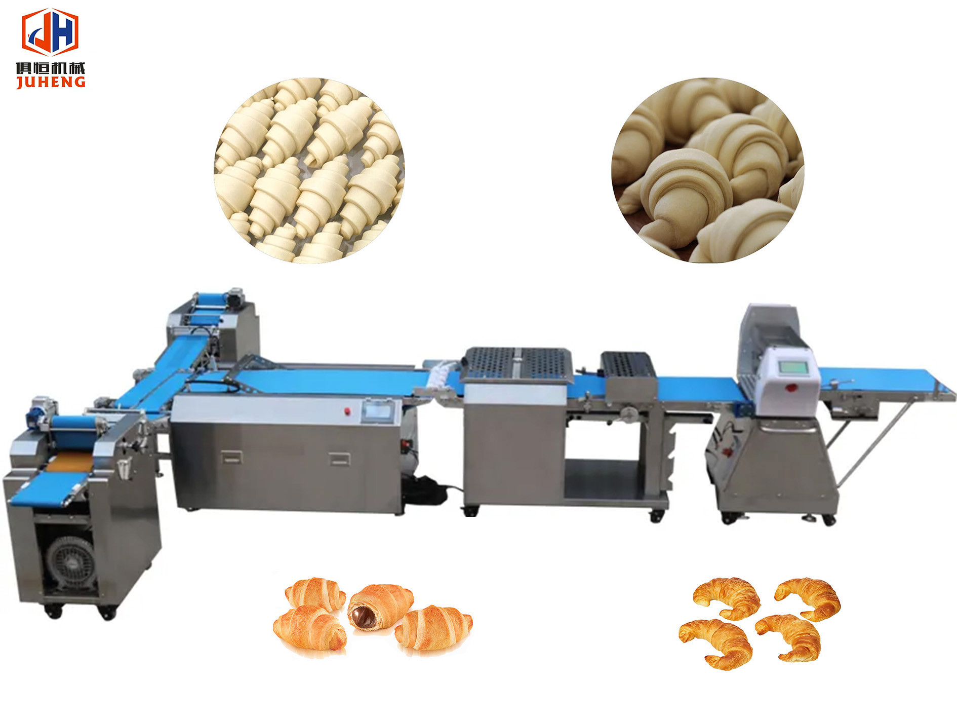 Desktop Dough Sheet Forming Croissant Making Machine Crescent Bread Cutting Machine