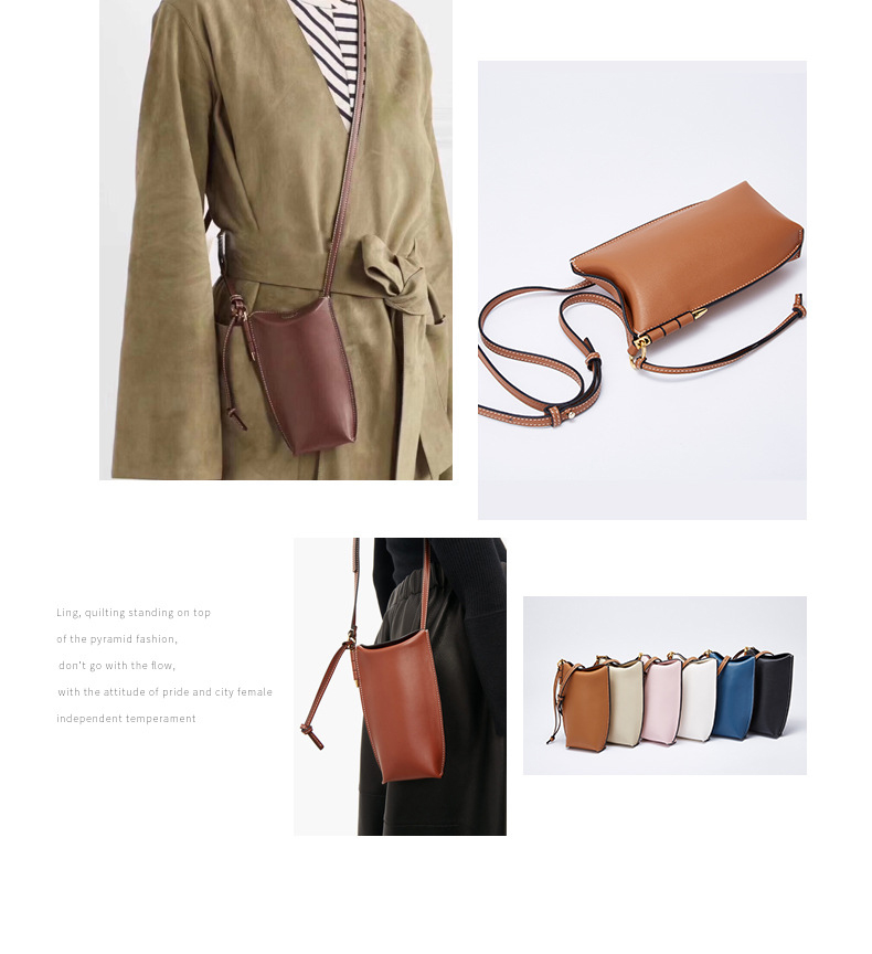Daily Life Custom Logo Genuine Leather Ladies Messenger Mobile Shoulder Bag for Women