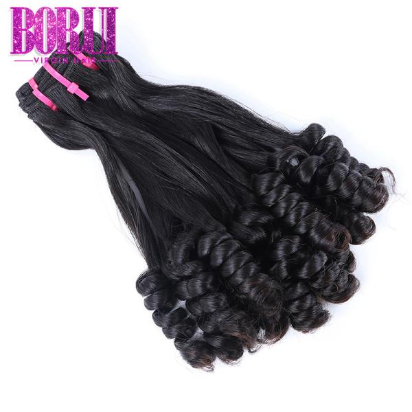 Brazilian Virgin Human Hair , Weft Super Double Drawn Hair Extensions Funmi Rose