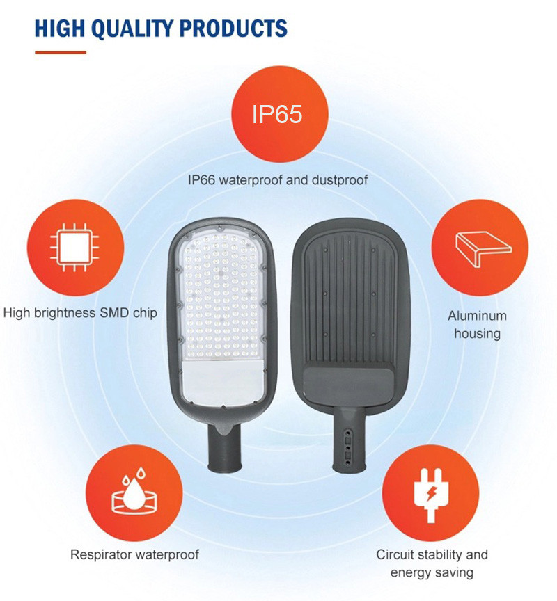 AC LED Chip Flood Smart Street Light Customizable Led Street Lamp 100w 200w 300w