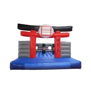 China Karate Kids Inflatable Bounce House For Kindergarten / Home Yard on sale