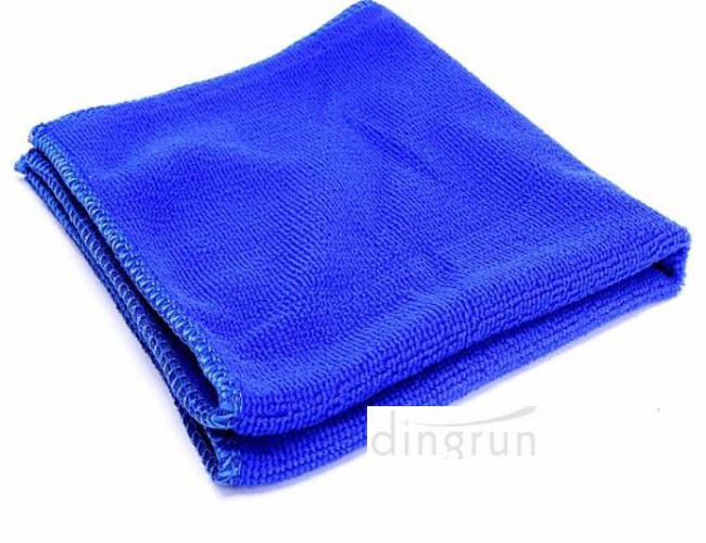 Super Absorbent Plush Custom Microfiber Towels , Blue microfiber car cleaning cloth 70*140cm