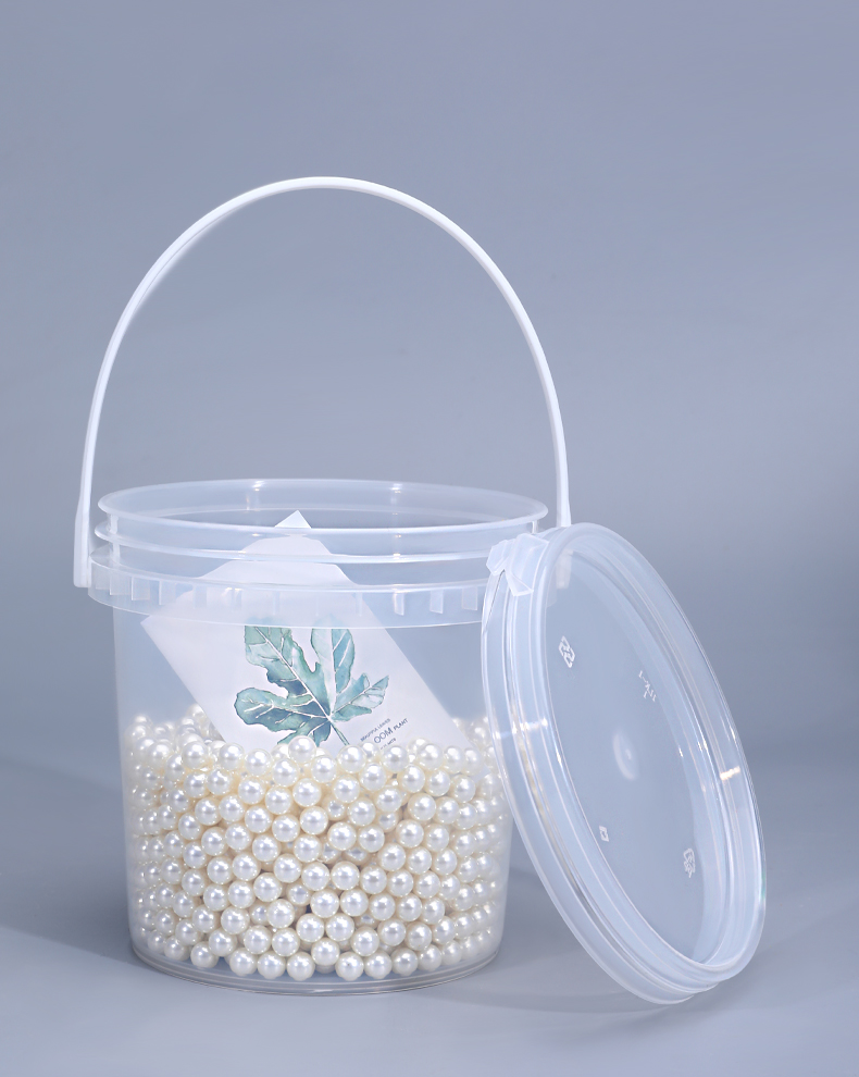 Customizable 1L-20L Clear Food Grade Snacks Milk Tea Packing Bucket With Lid for B2B