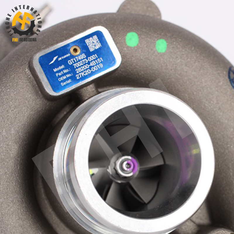 GT1749S 700273-0001 Excavator Turbocharger 28200-4B151 27K20-0019 For 4D56T Engine
