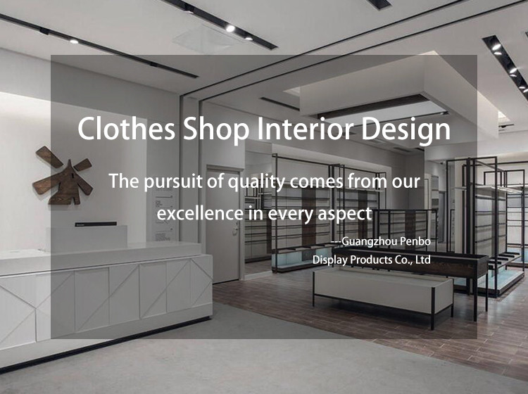 Acrylic Clothing Display Rack Garment Store Interior Display Furniture