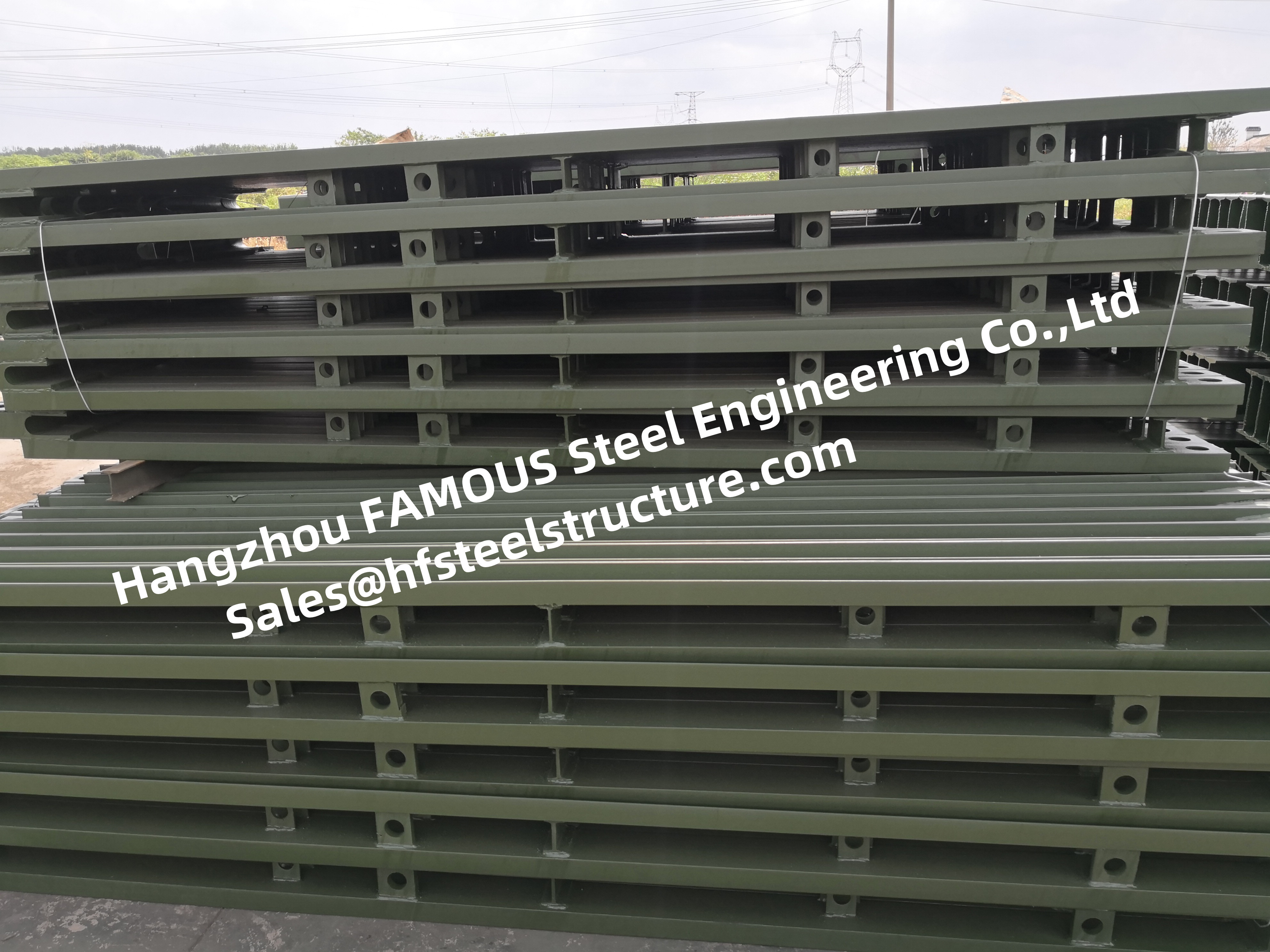Super Long Span Steel Bailey Bridge Components CB450 High Anti-shear Upper Chords Lower Bracings