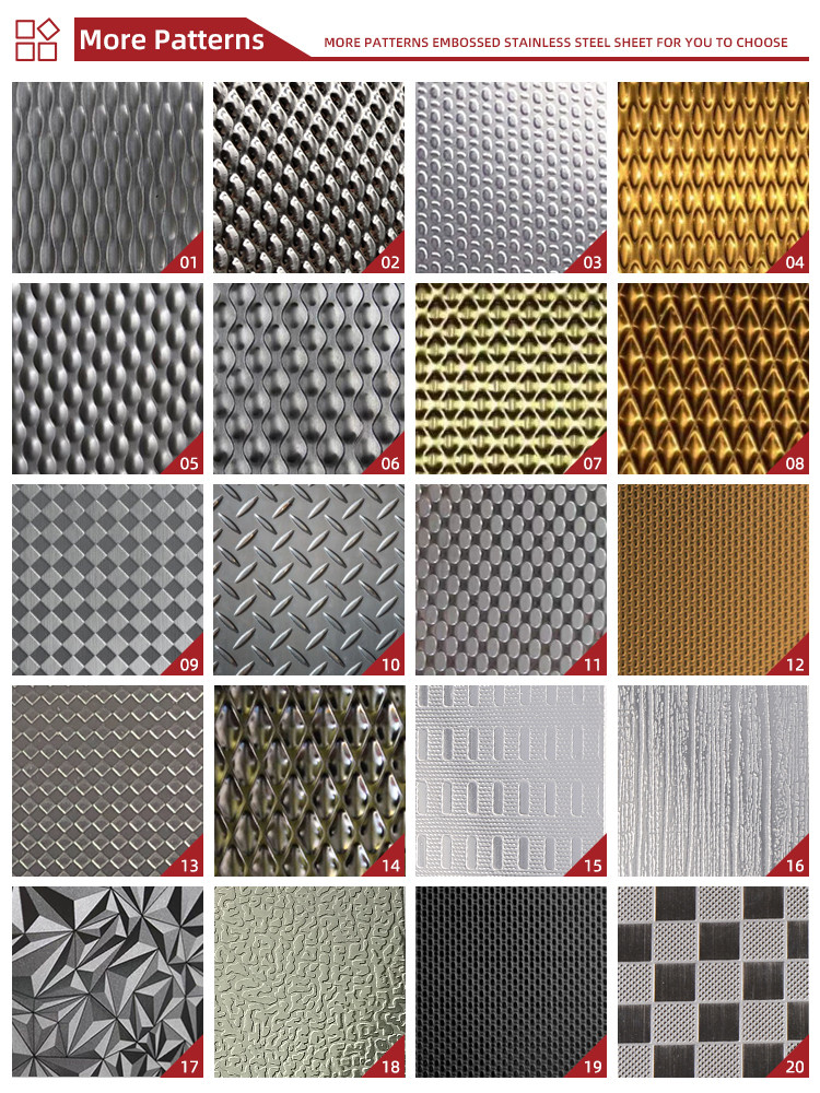 Custom Embossed SS Sheet 1mm Stainless Steel Plate For Construction
