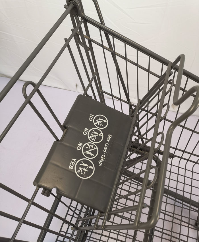 American Gray 60L Small Shopping Trolley Zinc Powder Coating Lightweight