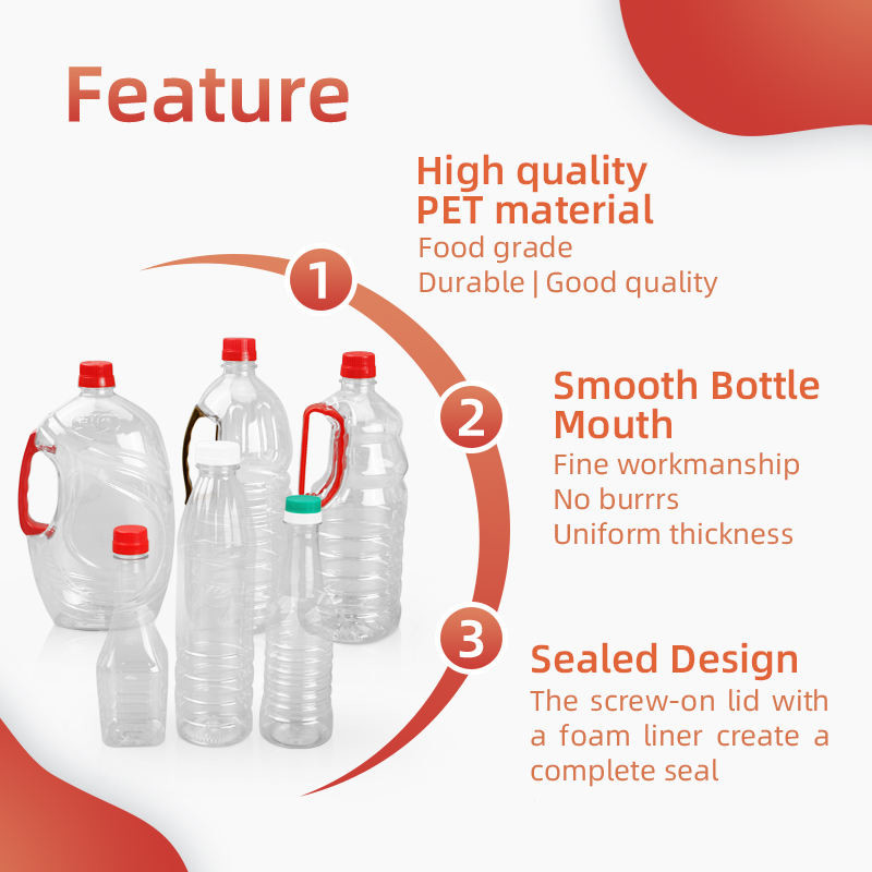Plastic Condiment Bottles Screw On Lid Seasonings Packaging 1000ml-1800ml Capacity