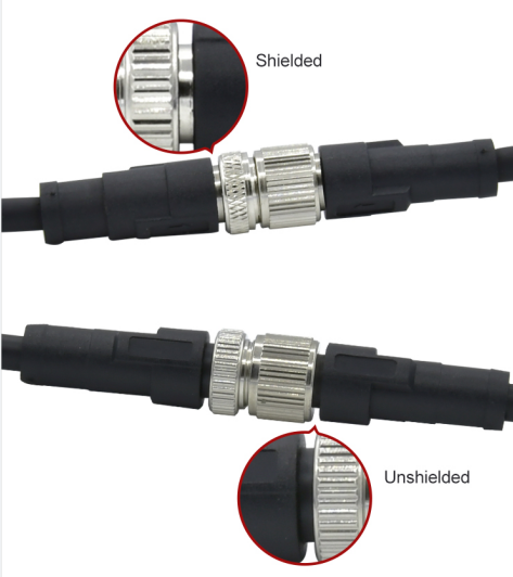 M12 Male / Female Aviation Socket 3/4/5/6/8/12/17-Core Pinhole Connector With Molded Rubber Core