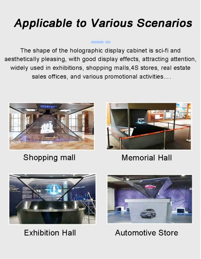 Exhibition Hall Holographic Display Cabinet 270-Degree Transparent Design Android Operating System