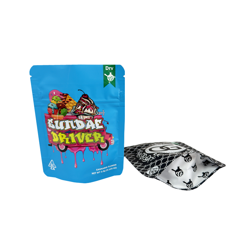 Foldable Resealable Zip Seal Mylar Bags With Frosted Window Heat Seal Logo Printing