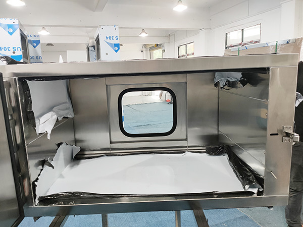SS316 Clean Room Pass Through Box / Transfer Hatch No Filtration