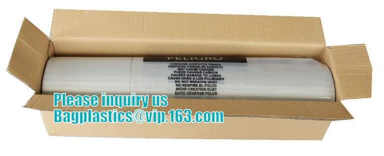 Hazardous Waste Yellow Plastic Bag Asbestos Garbage Bag,large size thicker LDPE asbestos remove bags,asbestos garbage ba