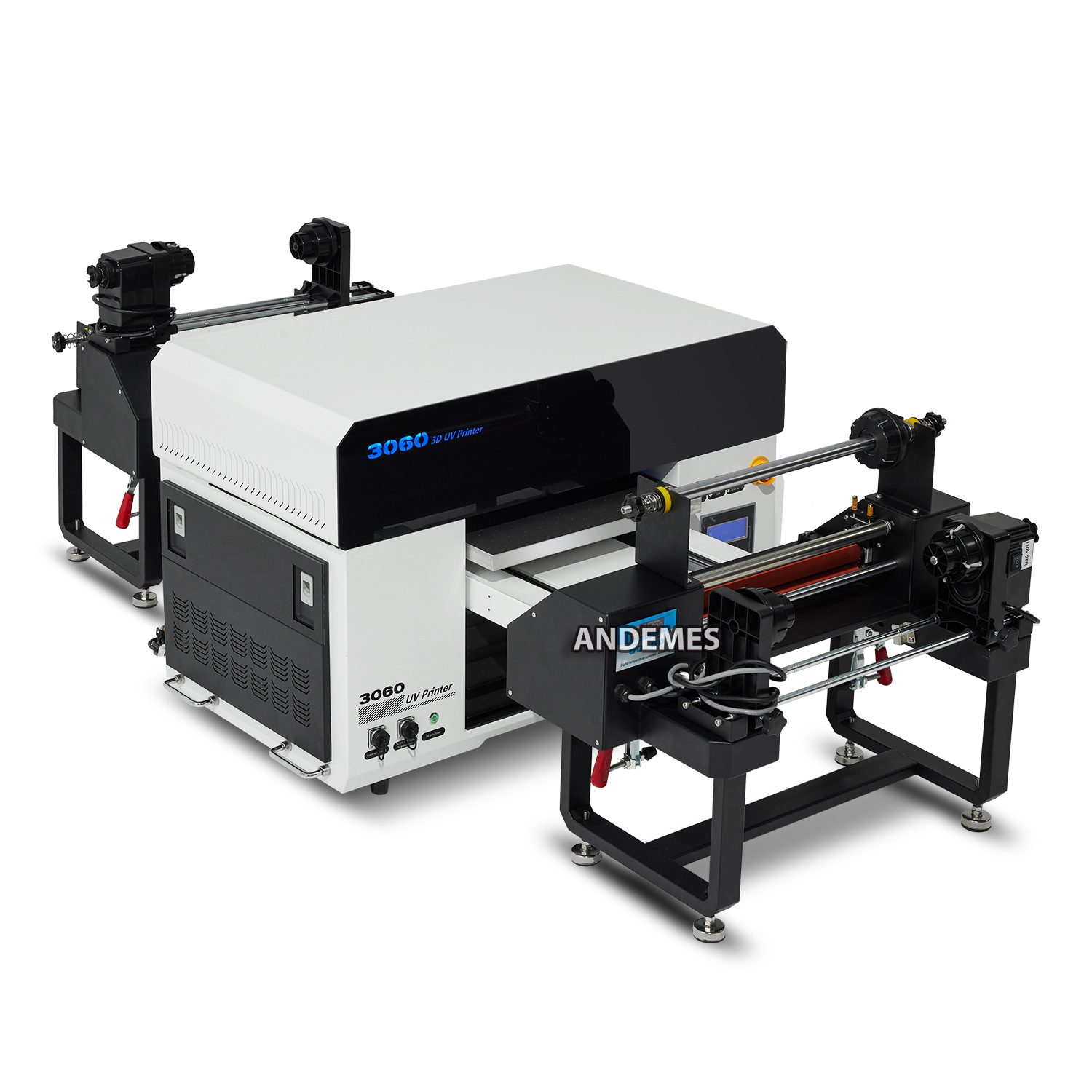 3060 Dual Head XP600 Sticker Roll Bottle Cylinder Printing A3 Flatbed Uv Printer With 1