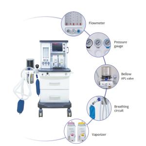 O2 N2O AIR Anesthesia Ventilator Machine S6100A Anesthesia Equipment