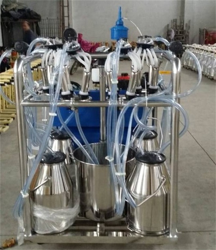 HL-JN03A 4 Milking Positions Cow Portable Milking Machine with Diesel and Electric Motor