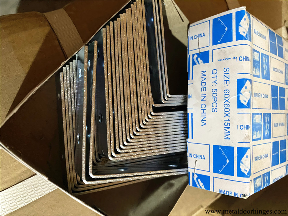 25*25*15*15mm Zinc Plated white color Q195 Angle Bracket straight steel corner brackets For Furniture
