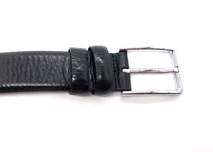 Oem Mens Leather Dress Belt Square Pin Buckle Customized Color And Logo
