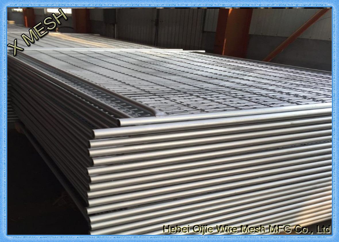 Hot Dipped Galvanized Temporary Mesh Fencing , Heavy Duty Portable Fence Panels