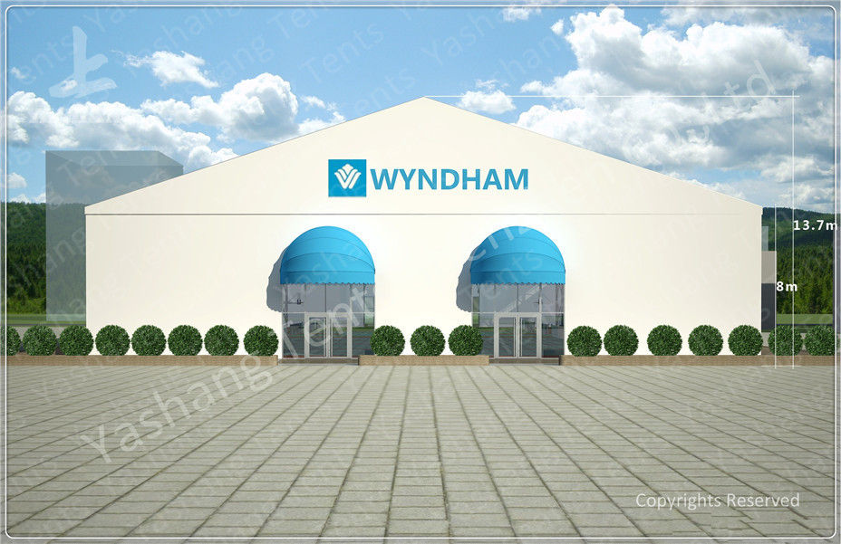 Weather and Fire Resistant Array Pagoda Fabric White Luxury Outdoor Canopy High Peak Aluminum Tent