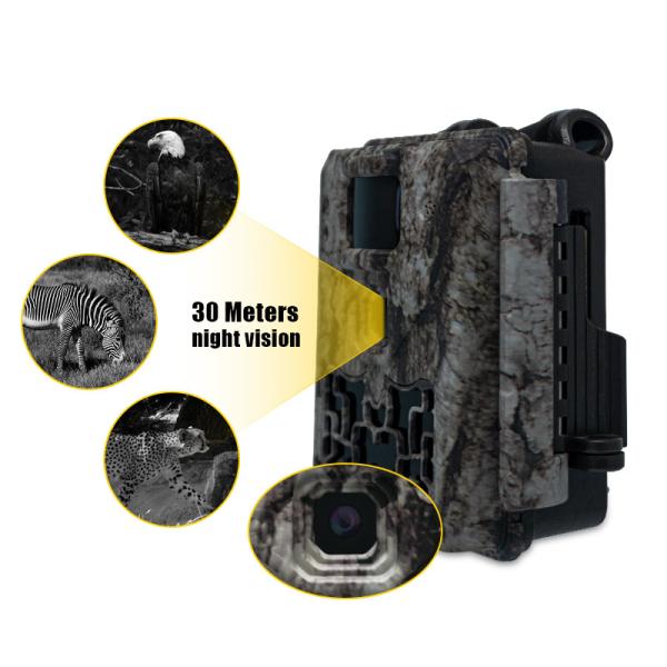 Long Range 30MP Hunting Cameras with 100ft Night Vision and 512GB Memory Card