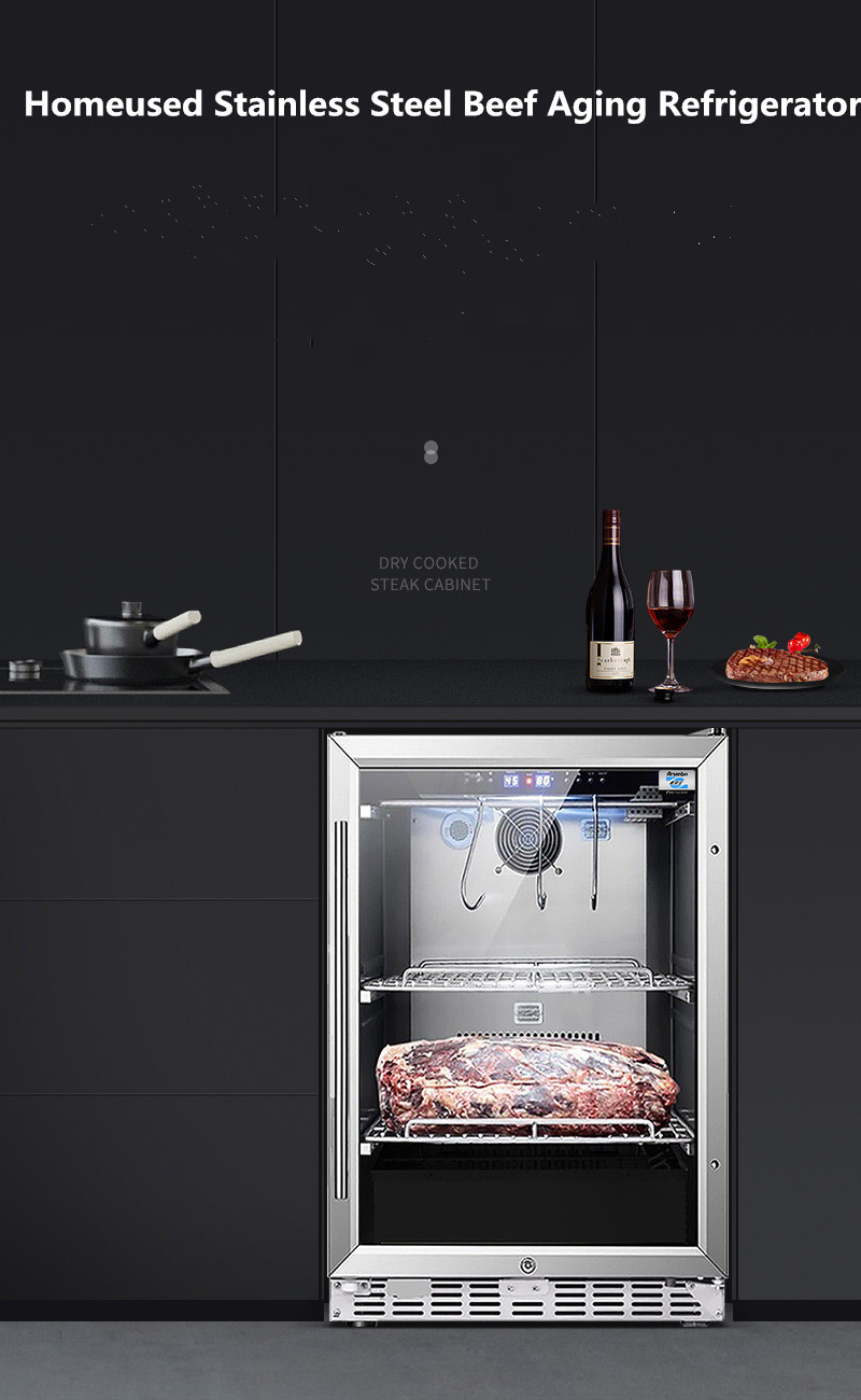 SS201 54L Wine Cooler Refrigerator Anticorrosive With Blue Light