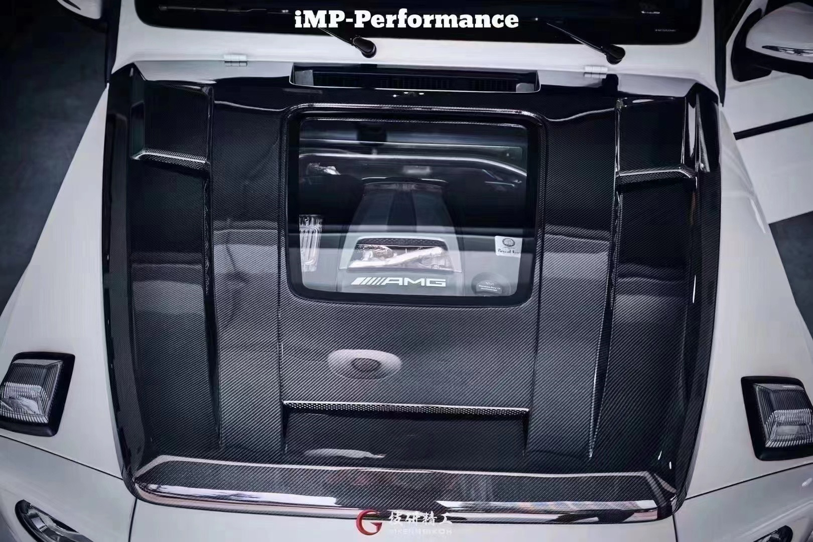 For Benz G Class W463 W464 Carbon Fiber Hood G500G55G63G350 IMP Transparent Style Machine Cover