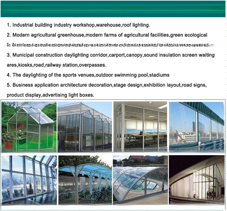 PC Plastic Hollow Sheet For Bus Shelter Canopy Carport Roofing Sun Shade