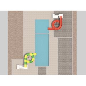 Fiberglass Swimming Pool Slide with 2.6m/2.8m Height and 12 Months Warranty for