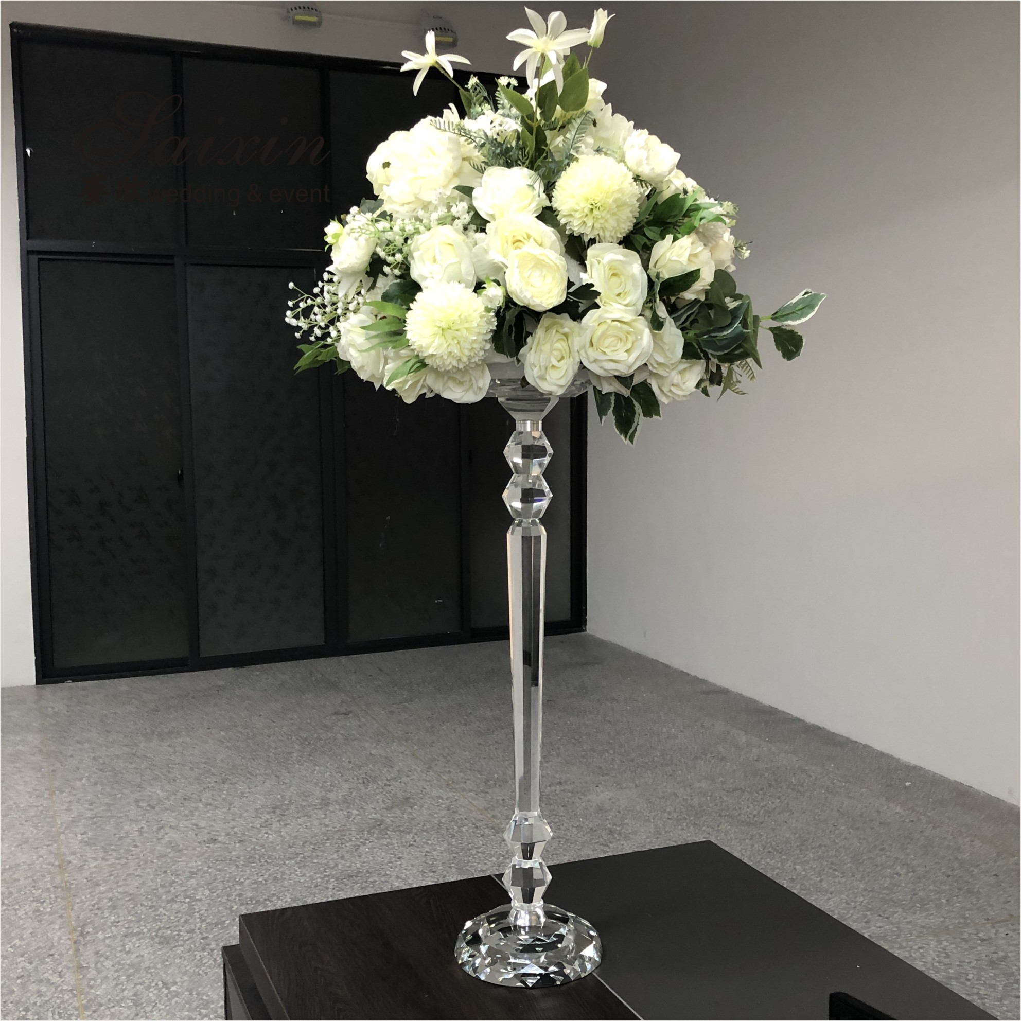 Clear Cemetery Flower Stand Wedding Centerpiece Table Decoration 75CM