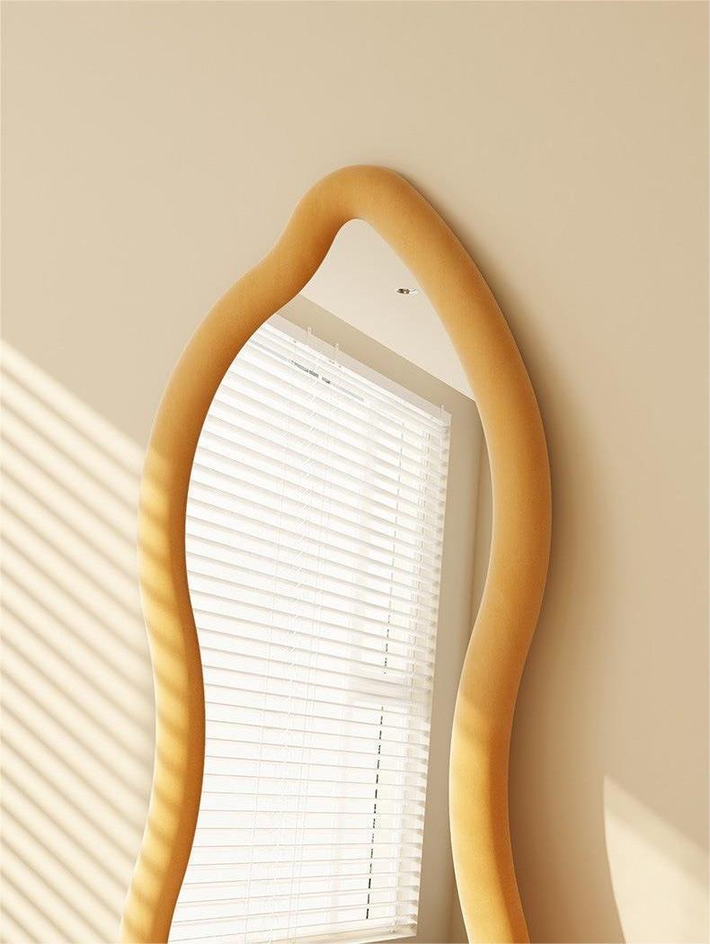 Standing Wavy Oversized Arched Floor Mirror 71x32 Dressing Room