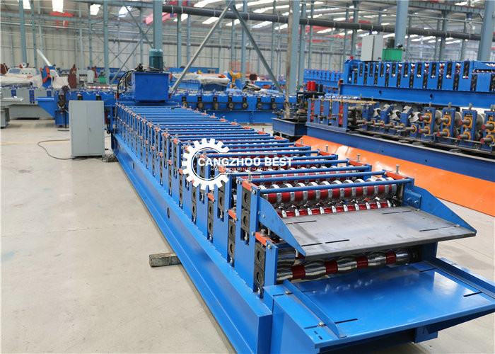 686 762 Double Layer Roofing Sheet Forming Machine 350H Steel Roofing Roll Formers