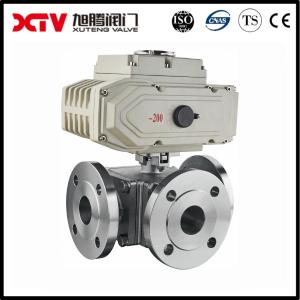 China 3 Way Ball Valve L Type With Mounting Pad ISO5211 GB/T12237 Standard Return Refunds on sale