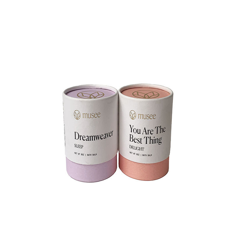 Custom Matt Lamination Salt And Sugar Food Products Paper Tube Packaging With Foil Stamp And Logo Design