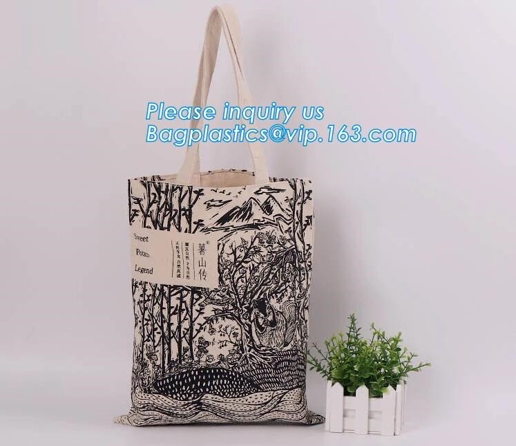 100% recycled organic cotton canvas calico drawstring bag with printing,custom print canvas cloth tote bags with printed