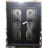 Buy cheap 2016 Popular Style Wrought Iron Entry Door With Dual-Panel Tempered Glass from wholesalers