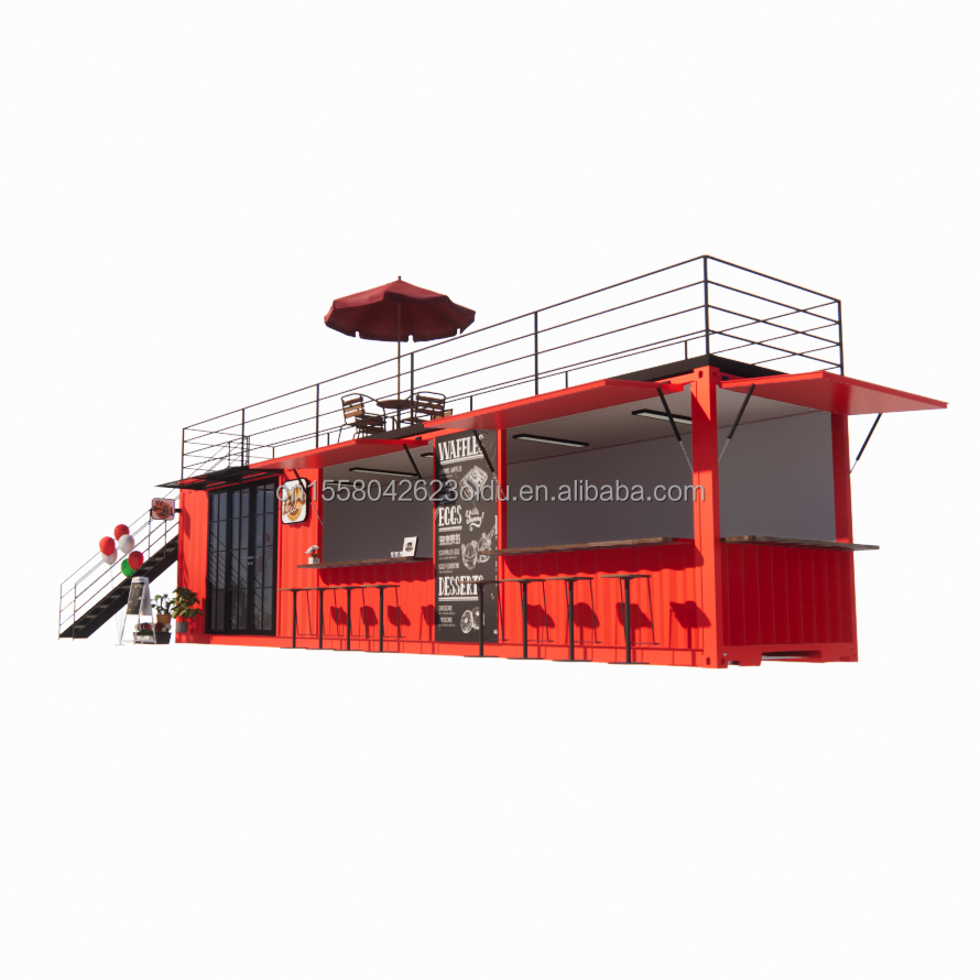 Shop 20ft 40ft Container Store Expansion Booth Design Your Own Outdoor Coffee Shop with Aluminum Alloy Windows
