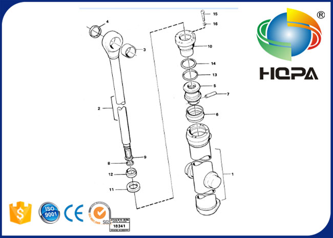 VOLVO Loader L90 L90B Lifting Cylinder Seal Kit VOE11990026
