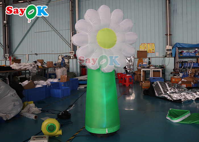 OEM Pvc Inflatable Lighting Decoration Led Flower Model For Advertising