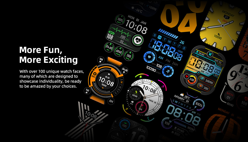 KW285 2.01" Square Shape Smart Watch Bluetooth Calling For Light Exercise